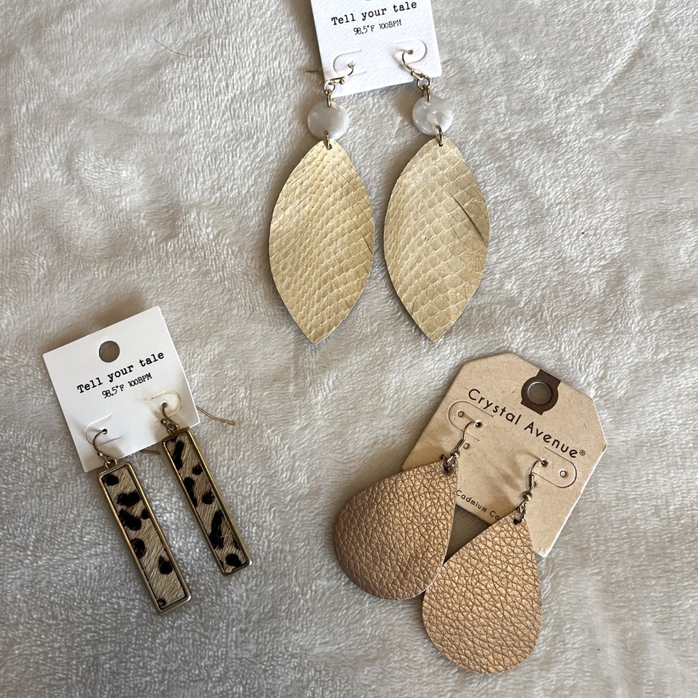 3 Pairs Earrings